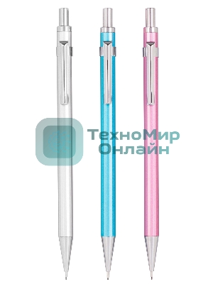 Карандаш механический Deli EU999 Arris 0.5мм, металл, ассорти, дисплей, ластик