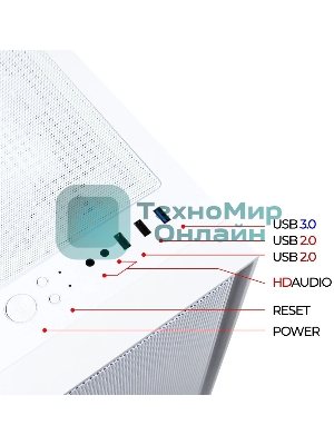 Компьютерный корпус Ginzzu CL560 белый mATX