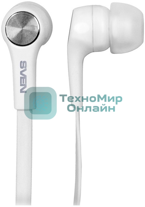 Проводные наушники Sven E-211M белый, внутриканальные, Jack 3.5 мм