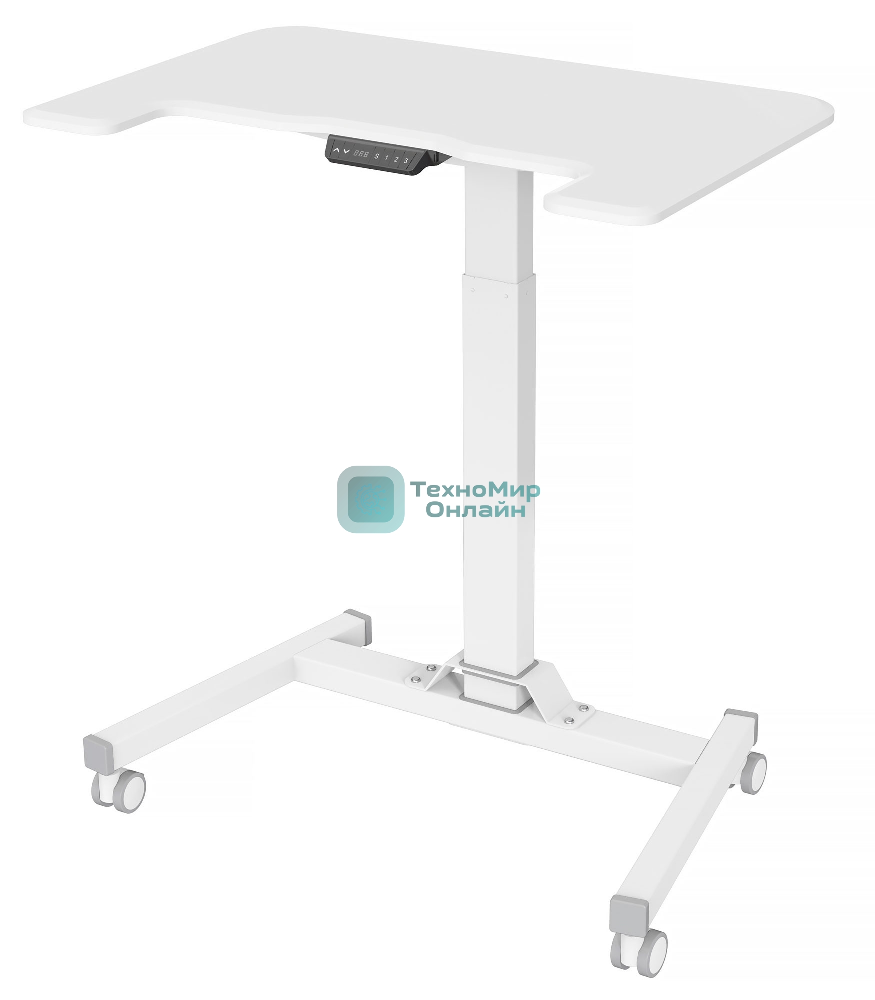 Стол для ноутбука Cactus VM-FDE101 столешница МДФ белый 80x60x123см (CS-FDE101WWT)