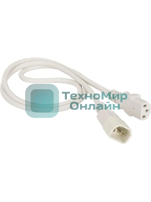 Шнур питания Lanmaster LAN-PP13/14-10-WH C13-С14 проводник.:3x0.75мм2 10м 220В 10А белый