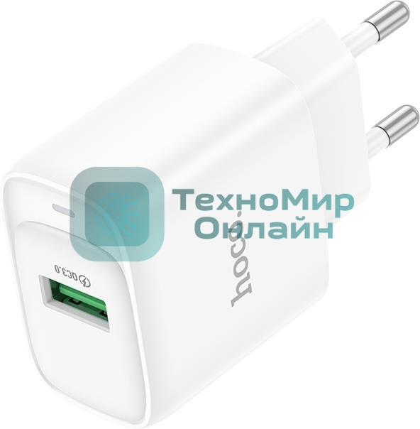 Сетевое зарядное устройство HOCO C140A 1USB 3.0A QC3.0, белый