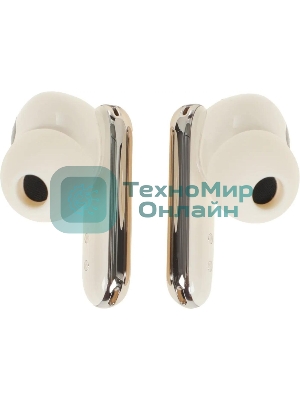 Наушники TWS Tecno True 1 (TU01) белый (кремовый), внутриканальные, Bluetooth, адаптивное шумоподавление, до 6 ч