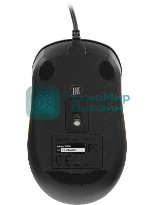 Комплект клавиатура+мышь A4Tech FStyler F1010 проводной, USB, 1600 DPI, чёрный/оранжевый