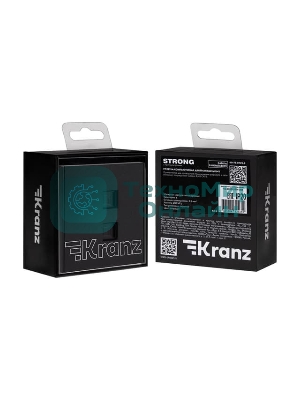 Розетка Kranz STRONG компьютерная двойная RJ45+RJ45 кат6 с/у антрацит