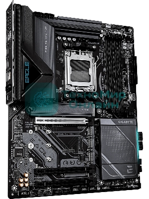 Материнская плата Gigabyte X870E EAGLE WIFI7, AM5, AMD X870E, 4xDDR5, 4xSATA, 4xM.2, 1xPCIe 5.0 x16, 1xPCIe 4.0 x16, 1xPCIe 3.0 x16, 1xHDMI, 1x5Gb LAN, Wi-Fi 7, Bluetooth 5.4, 2xUSB-C 40Gbps (USB4), 2xUSB-A 10Gbps, 4xUSB-A 5Gbps, 2xUSB-A 2.0, 3x3.5 мм + S/PDIF оптический, 7.1, чёрный, ATX