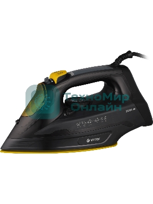Утюг Vitek VT-8357 2800Вт черный/желтый