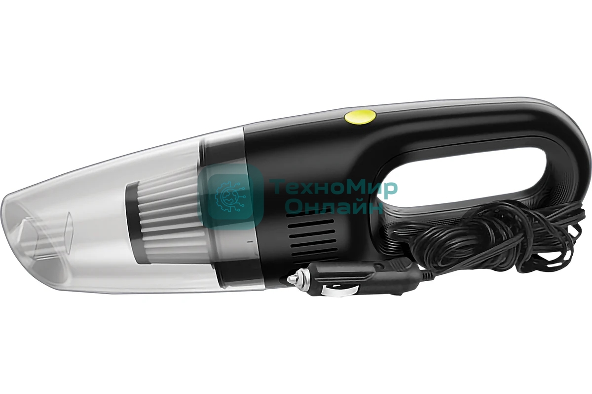 Пылесос автомобильный QUMO VaccoPM 6D черный/серый, 120 Вт, уборка сухая, пылесборник контейнер 0.35 л