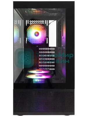 Компьютерный корпус 1STPLAYER MIKU Mi7-A черный ATX 3x120мм LED fans Mi7-A-BK-2F1R-1F1