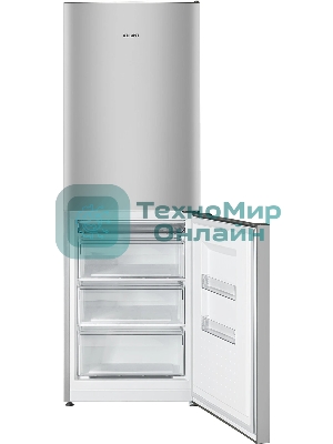 Холодильник Atlant ХМ 6619-189 серебристый двухкамерный 182/119л морозилка снизу