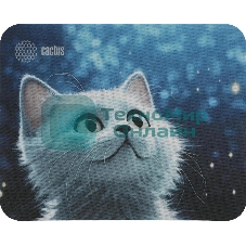 Коврик для мыши Cactus белый Cat 220x180x2мм (CS-MPC-P06XS)
