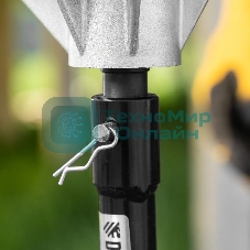 Шнек для грунта Denzel ER-80, диаметр 80 мм, длина 800 мм, соединение 20 мм, съемный нож