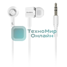 Проводные наушники Sven E-110 белый, внутриканальные, Jack 3.5 мм