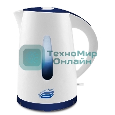 Чайник электрический Великие Реки Томь-1 белый/т.синий