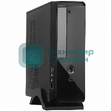 Компьютерный корпус MiniITX ExeGate MI-209 Black, miniITX/mATX, (M300, 80мм), 2хUSB, Audio