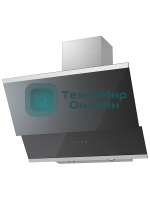 Вытяжка наклонная KRONA Irma 600 черный/серебристый, 59.6 см, 863 куб. м/ч, 53 дБ