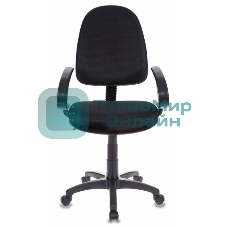 Кресло Бюрократ CH-300/BLACK черный, экокожа, 120 кг, механизм качания