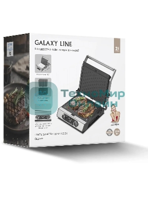 Электрогриль Galaxy Line GL2984 2200Вт серебристый