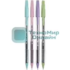 Набор ручек шариковых Deli Think EQ8-C ассорти/прозрачный, d=0.5мм, синие чернила (12шт)