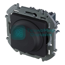 Светорегулятор поворотный Legrand без нейтрали, 300 Вт, антрацит