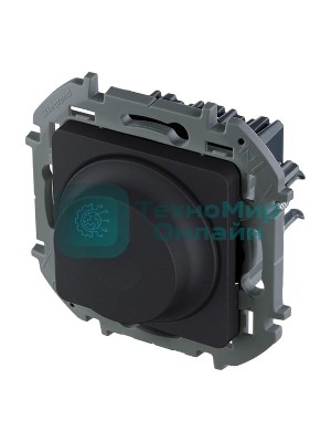 Светорегулятор поворотный Legrand без нейтрали, 300 Вт, антрацит