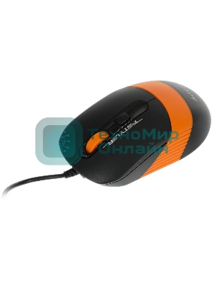 Комплект клавиатура+мышь A4Tech FStyler F1010 проводной, USB, 1600 DPI, чёрный/оранжевый