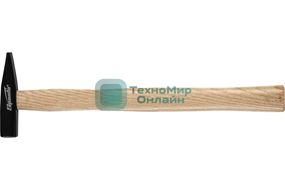 Молоток Sparta 102025 слесарный, 100 г, квадратный боек, деревянная рукоятка