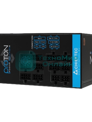 Блок питания Chieftec BDF-1000C, 1000Вт, 80 PLUS Bronze, 140мм, модульный, черный