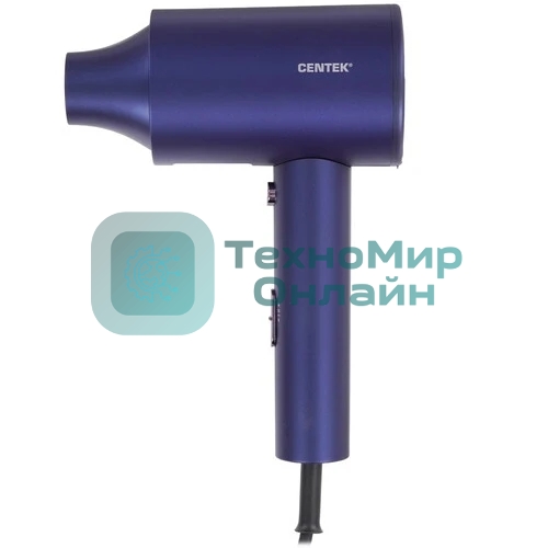 Фен Centek CT-2204 синий, 2000 Вт, ионизация
