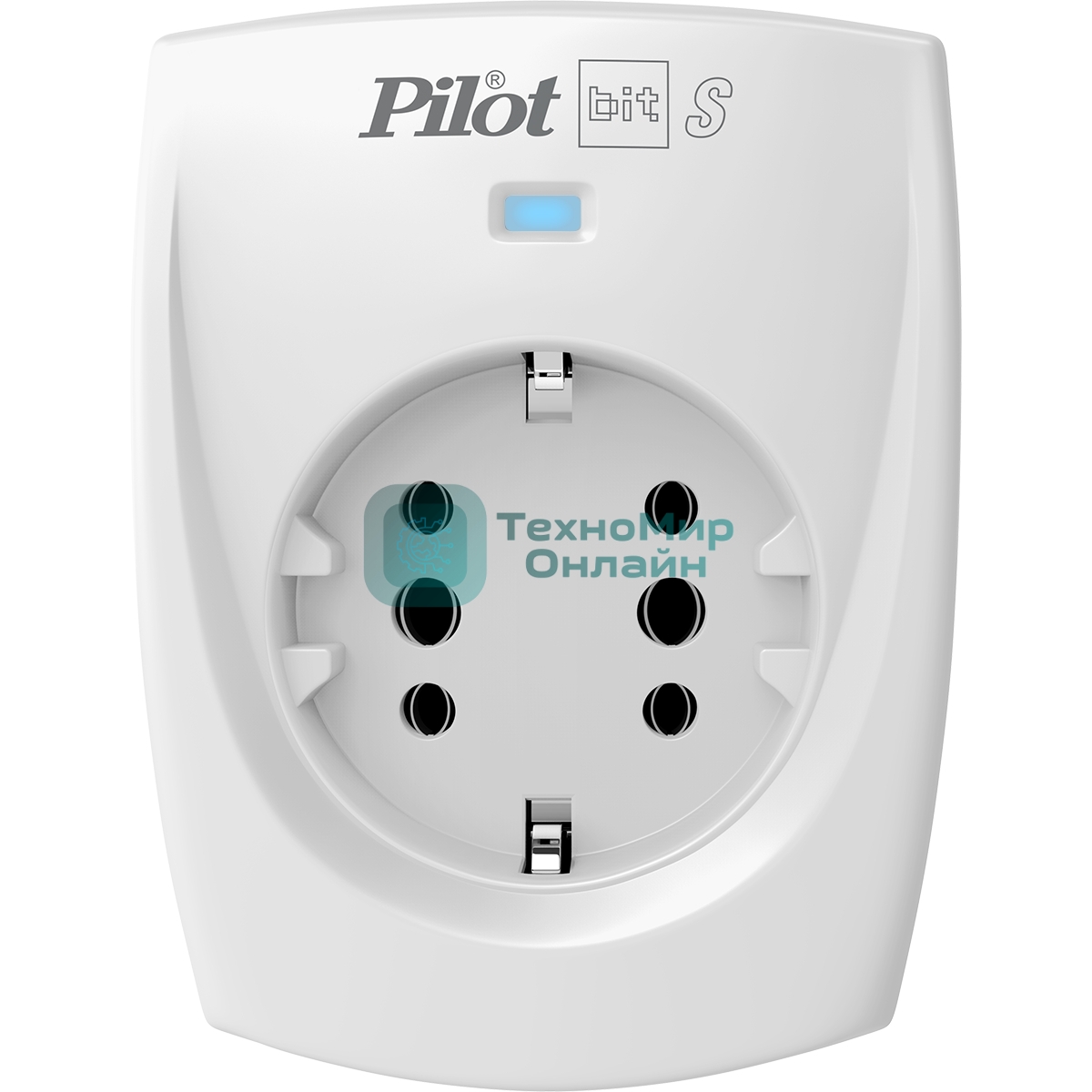 Сетевой фильтр ZIS PILOT BIT S, 1 розетка, 16А/3,5кВт, св.серый