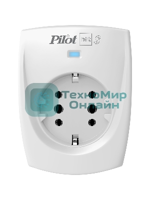 Сетевой фильтр ZIS PILOT BIT S, 1 розетка, 16А/3,5кВт, св.серый