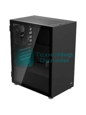 Компьютерный корпус Aerocool/Formula CS-111-G-BK-v1 (mATX, 0.5мм, стекло, USB 3.0 x1, USB 2.0 x2, 1x 12cm Black Fan)