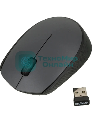 Комплект клавиатура+мышь Logitech MK235 беспроводной, USB, 1000 DPI, серый