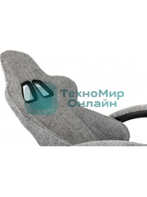 Кресло Knight Lord/F серый, экокожа, 120 кг, механизм качания, подставка для ног