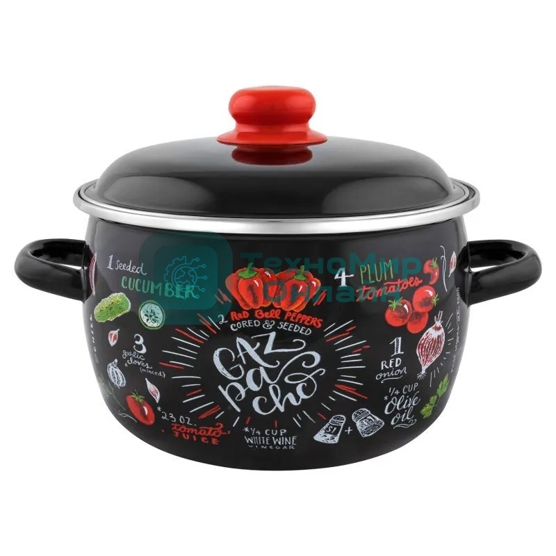 Кастрюля Appetite 1RC161M Gazpacho сферическая эмалированная 2 л