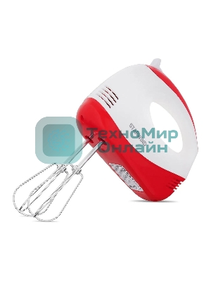 Миксер ручной Starwind SHM-251 250 Вт, белый/коралловый