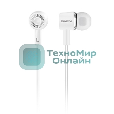 Проводные наушники Sven E-110 белый, внутриканальные, Jack 3.5 мм