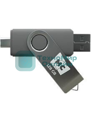 Флешка USB MORE CHOICE МФ128а Black (4620202559111), 128GB, USB 2.0/Type-C, R/W 15/5, черный