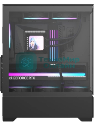Корпус Formula Crystal Z1 Plus AR V2 Black, Mini-Tower, чёрный, 3 x 120 мм