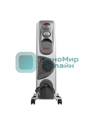 Обогреватель масляный Ресанта ОМ-9НВ (9 секций), белый, 2400 Вт, 25 м2, термостат