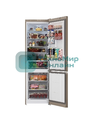 Холодильник Hotpoint HT 7201I BZ O3 бронзовый двухкамерный 239/83л морозилка снизу, No Frost