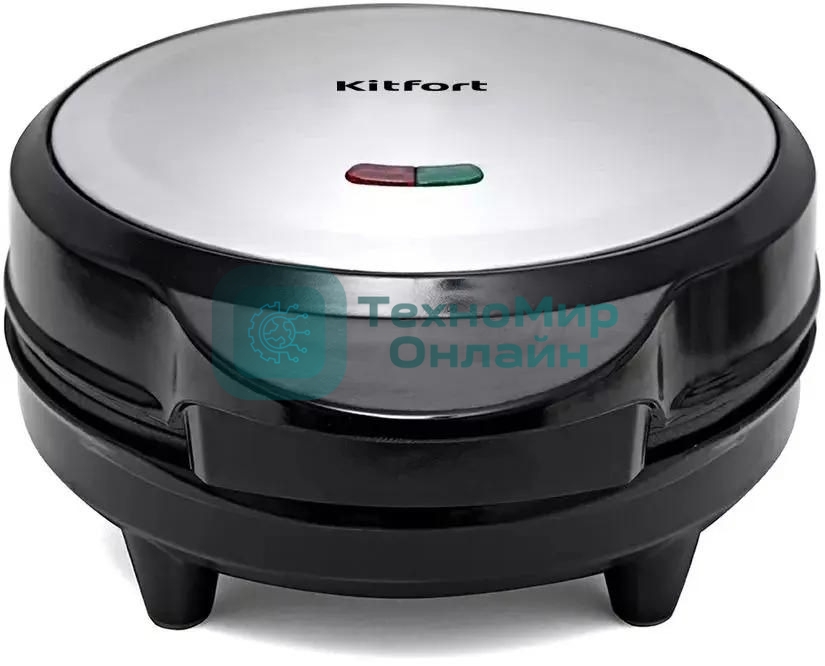 Вафельница Kitfort KT-1617 640Вт серебристый/черный