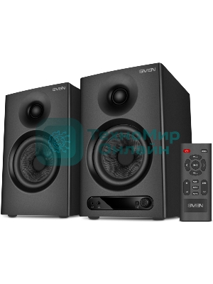 Акустическая система 2.0 АС SVEN MC-15, черный (60 Вт, Bluetooth, RCA, TRS, OPT, HDMI, AUX, вход наушников, пульт)