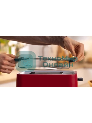 Тостер Bosch TAT3M124 красный, 950 Вт, 2 слота