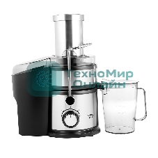 Соковыжималка Centek CT-1214 стальной/чёрный, центробежная, 1500 Вт, 1100 мл, механическое