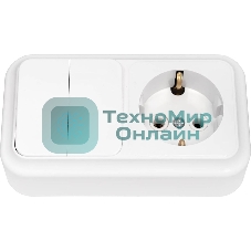 Блок: выключатель двухклавишный + розетка Беларусь 2В-РЦ-529