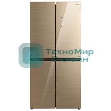 Холодильник Бирюса CD 466 GG бежевый трехкамерный 303/153 л морозилка снизу, No Frost, Side by Side
