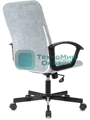 Кресло Бюрократ Triest Fabric серо-голубой, ткань