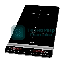 Плитка электрическая индукционного типа с двумя конфорками ENDEVER Skyline IP-67, черный, мощность 1800 Вт+1300 Вт, диаметр посуды 12-26 см, 2 шт/уп