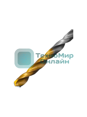 Сверло спиральное по металлу Denzel 4,2 х 119 мм, Р6М5, Golden Tip, удлиненное